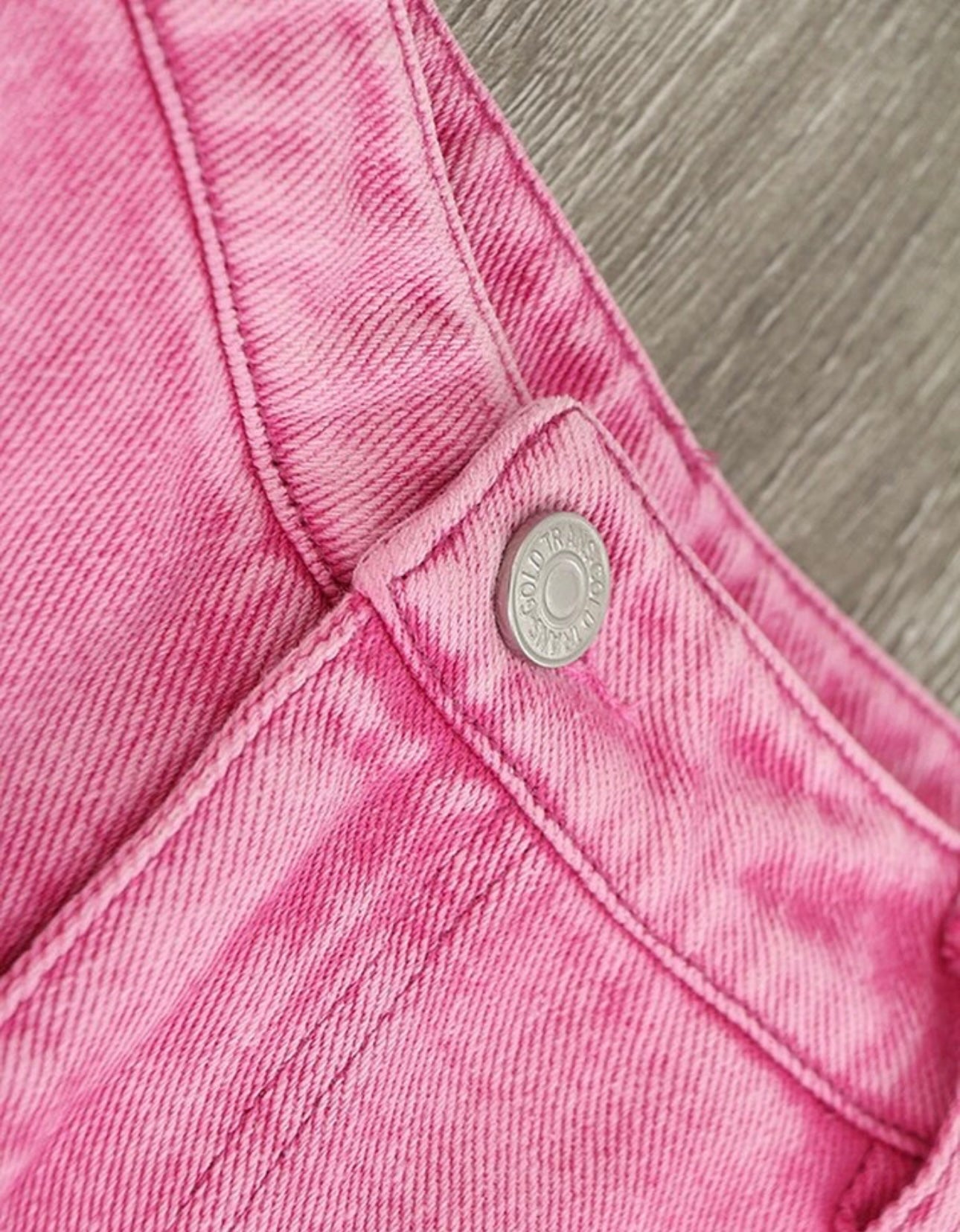 Pink Acid Hollow Denim pants