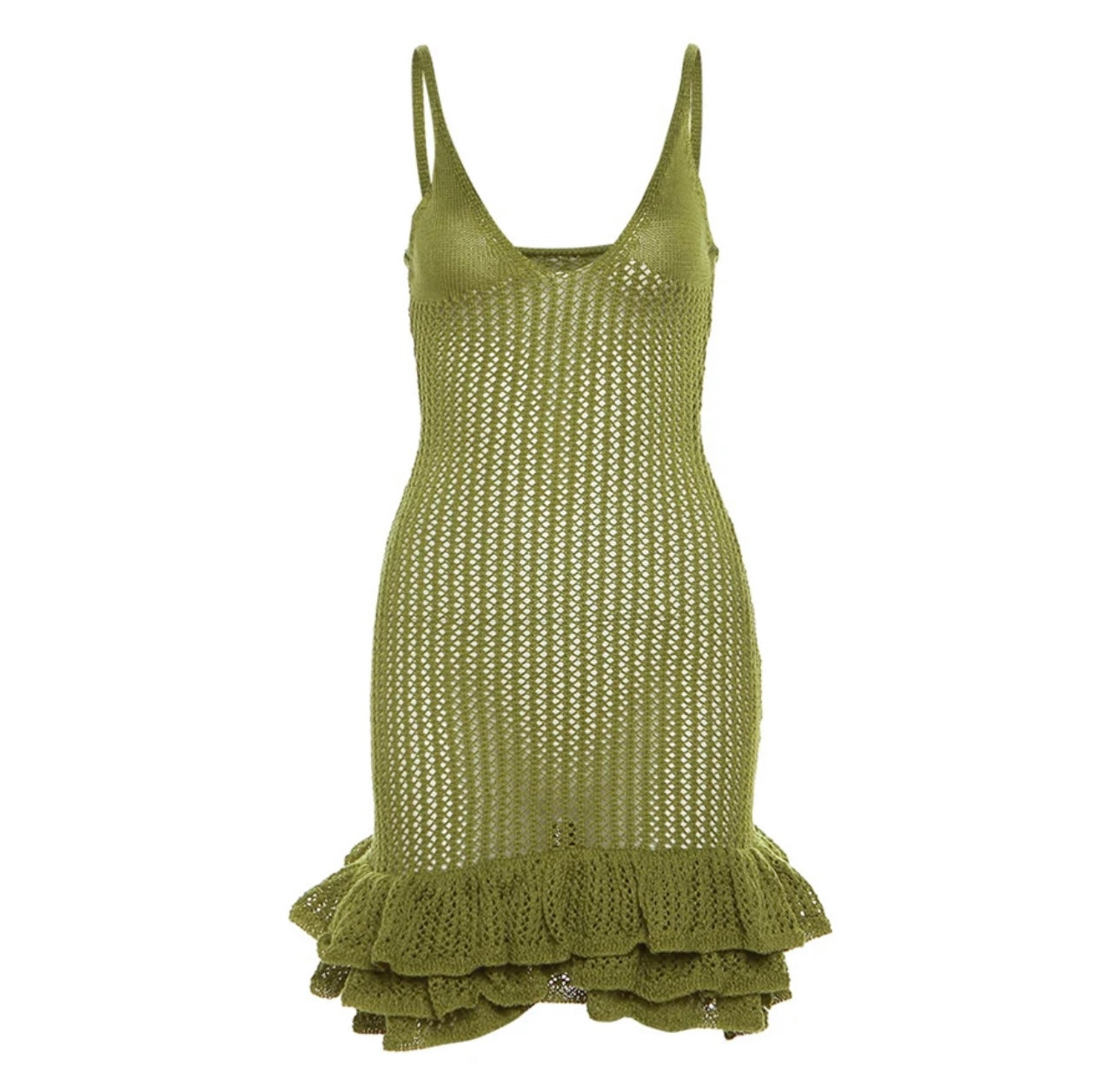 Layered Crochet Cami Dress